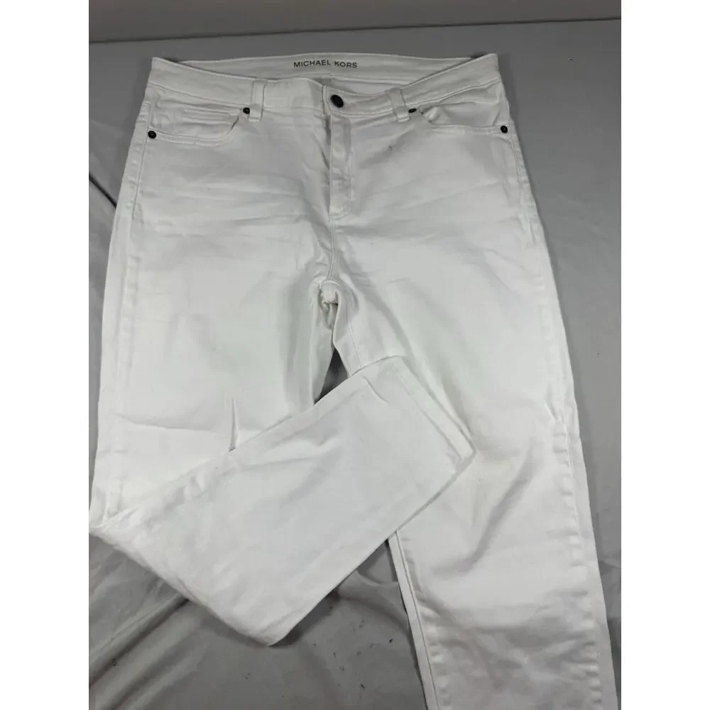 Michael Kors White Skinny Jeans Women’s Size 10 Stretch Denim